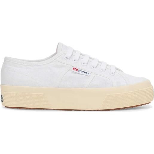 SUPERGA platform linen white f off white