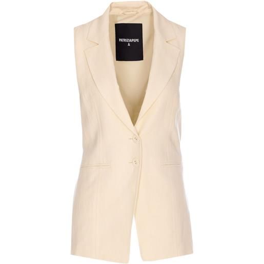 Patrizia Pepe gilet con dettaglio cut-out - toni neutri