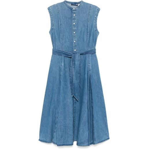Polo Ralph Lauren abito midi denim con cintura - blu