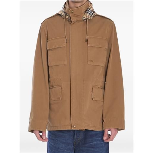 Burberry giacca in twill di cotone - marrone