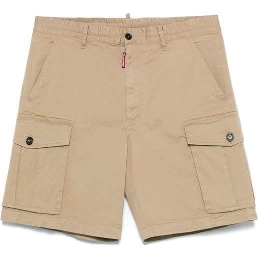 DSQUARED2 bermuda con logo - marrone