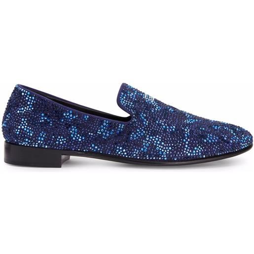 Giuseppe Zanotti mocassini lewis starlight con strass - blu