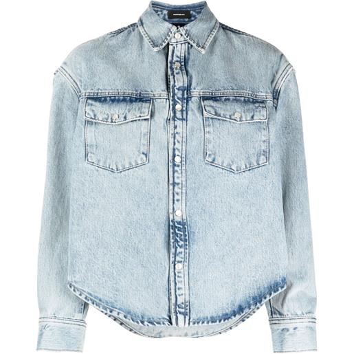 WARDROBE.NYC giacca denim con bottoni automatici - blu