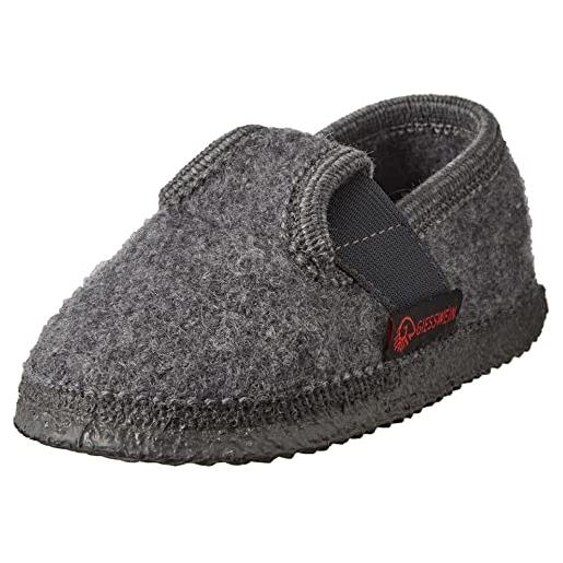 Giesswein türnberg, pantofole piatte, unisex - bambini e ragazzi, grigio ardesia 017, 23 eu