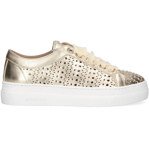 STOKTON sneaker in pelle platino