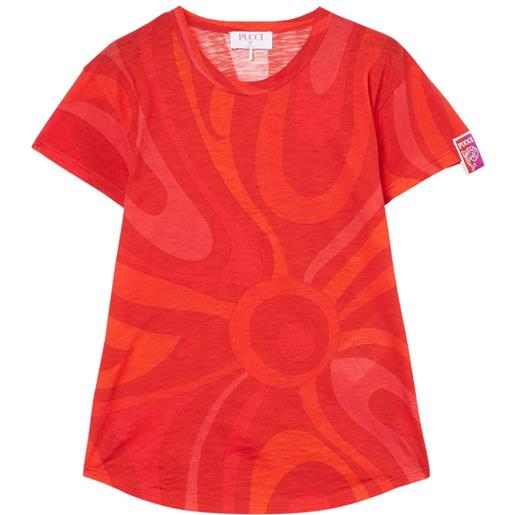 PUCCI t-shirt con stampa astratta - rosso