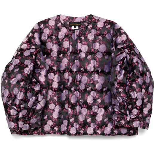 Comme Des Garçons piumino con dettaglio a fiori - nero