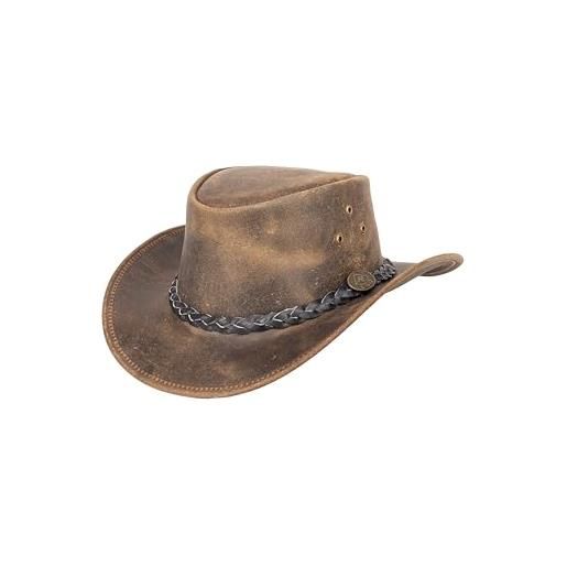Scippis cappello in pelle fleetwood western outdoor cappelli di vacchetta s (54-55 cm) - marrone