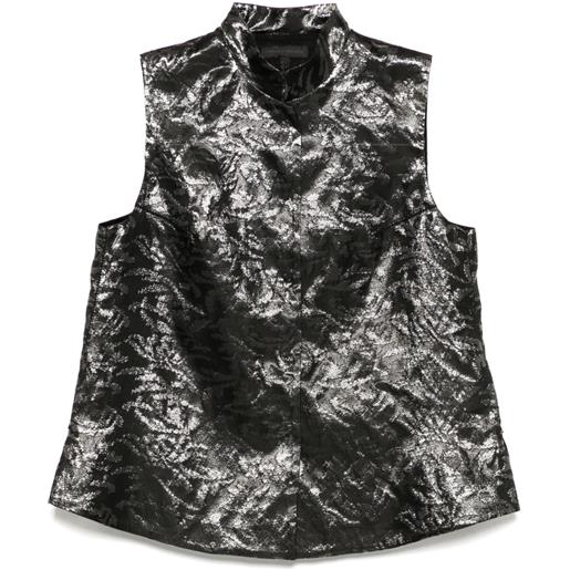 SHIATZY CHEN top con colletto alla coreana - nero