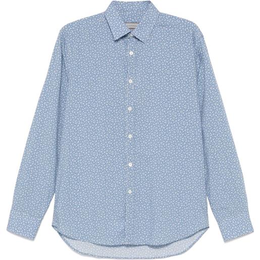 Canali camicia a fiori - blu