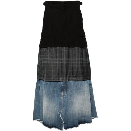 Balenciaga gonna lunga a strati - nero