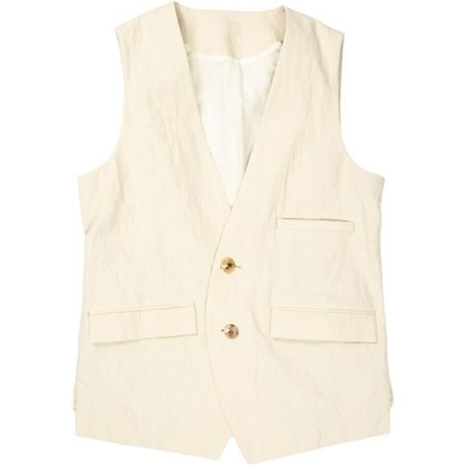 Devoa gilet in cotone - toni neutri