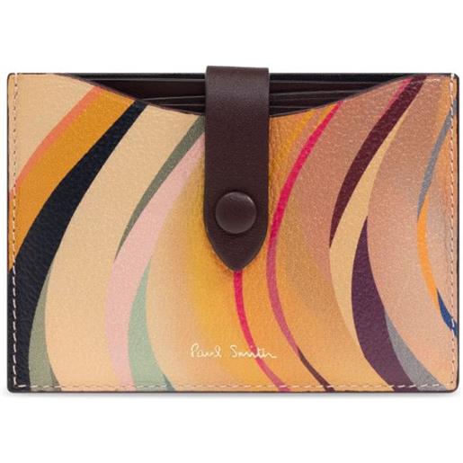 Paul Smith portacarte con stampa dusky swirl - toni neutri