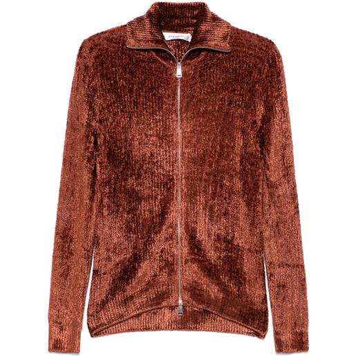 Aya Muse cardigan in velluto - marrone