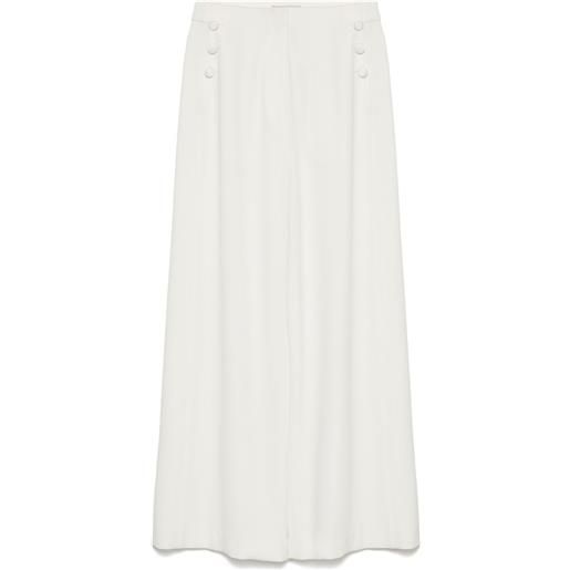 SHIATZY CHEN pantaloni a vita alta con bottoni - bianco