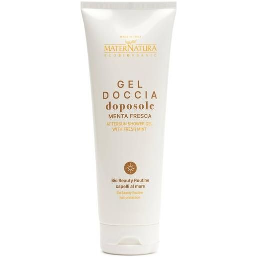 MaterNatura - gel doccia doposole alla menta fresca confezione 250 ml