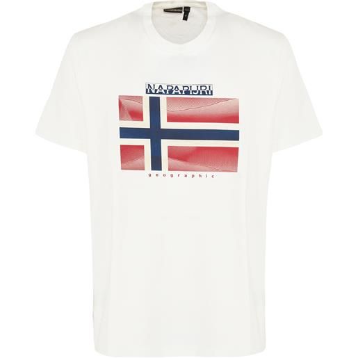 Napapijri t-shirt a maniche corte lari white heron