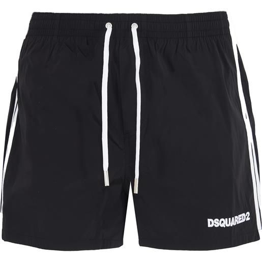 Dsquared2 boxeur side stripe midi swim boxer black
