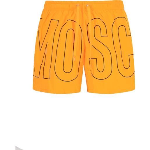 Moschino boxer mare rubber logo arancione