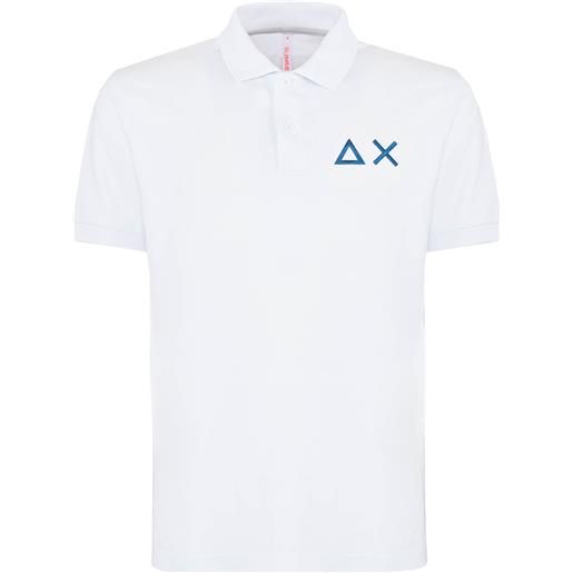Sun68 polo big logo s/s bianco