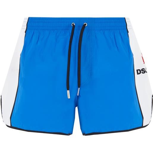 Dsquared2 boxeur colour-block midi swim boxer blue/white