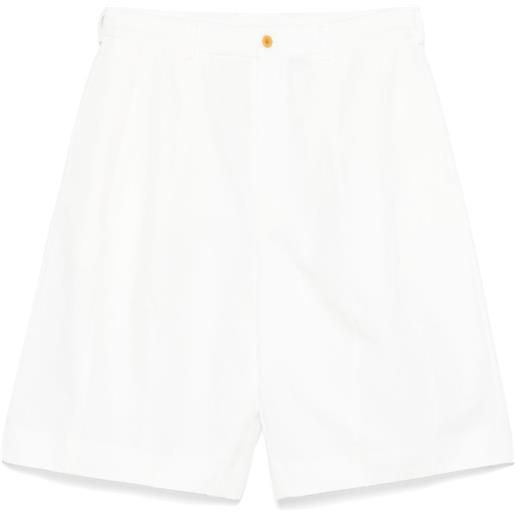 Black Comme Des Garçons shorts con effetto schiarito - bianco