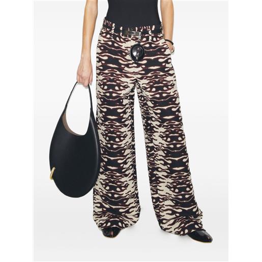Tory Burch pantaloni con motivo jacquard - nero