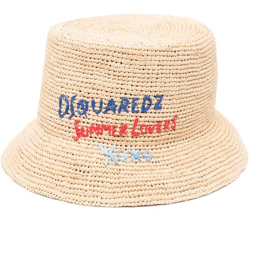 DSQUARED2 cappello bucket - toni neutri