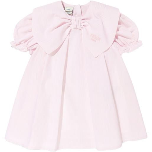 Fendi Kids abito con logo - rosa