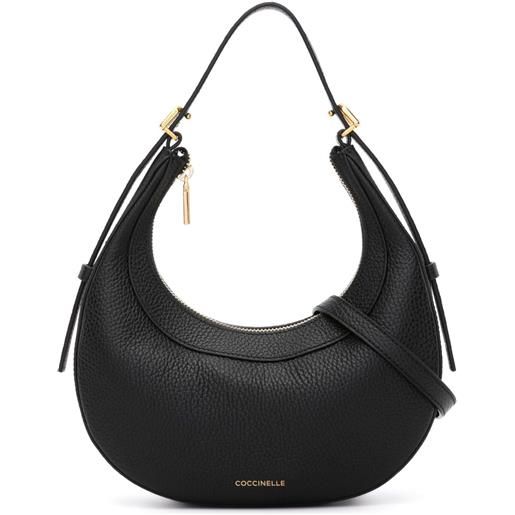 Coccinelle borsa whisper mini in pelle - nero