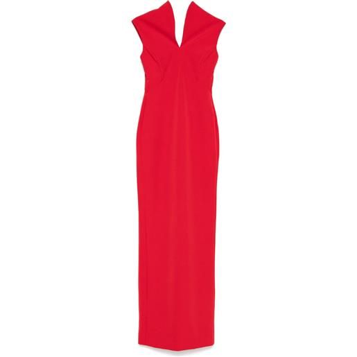 MOOS STUDIO abito lungo smanicato - rosso