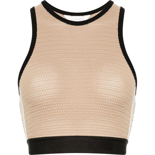 Palm Angels top con logo - toni neutri