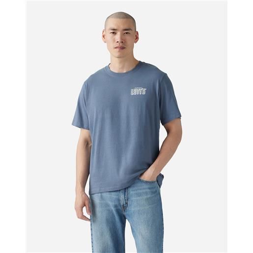 Levis levi's relaxed back logo m - t-shirt - uomo - azzurro