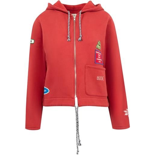 BODE felpa camper con cappuccio - rosso
