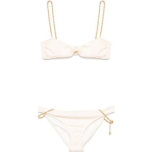 TOM FORD set bikini con dettagli a catena - toni neutri