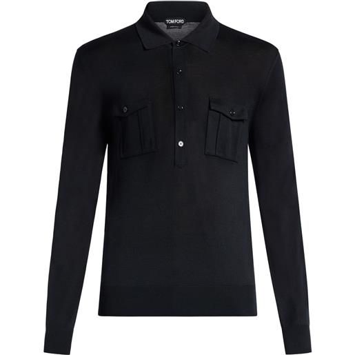 TOM FORD polo in jersey - nero