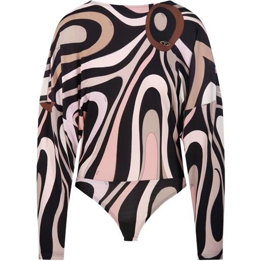 PUCCI body con stampa marmo - nero