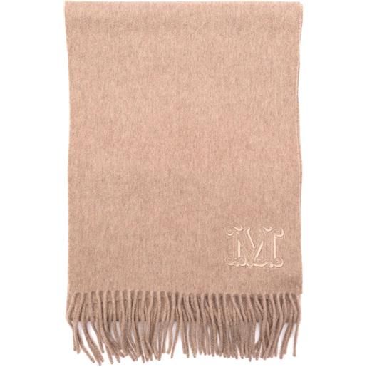 Max Mara stola in cashmere con frange - toni neutri