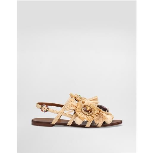 Dolce & Gabbana infradito in treccia di rafia