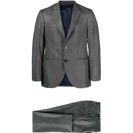 D4.0 blazer monopetto gessato - grigio