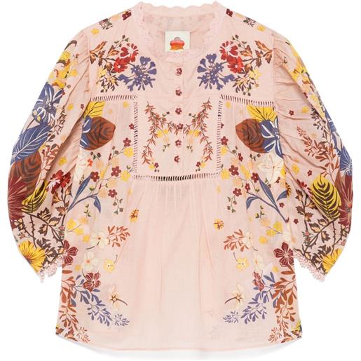 FARM Rio blusa beauty bouquet - rosa