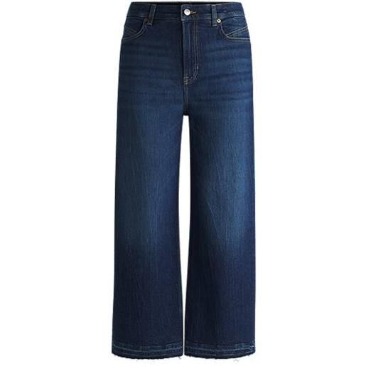 BOSS jeans a gamba larga in denim elasticizzato indaco, blu scuro