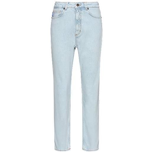 HUGO jeans mom in denim elasticizzato acquamarina, celeste