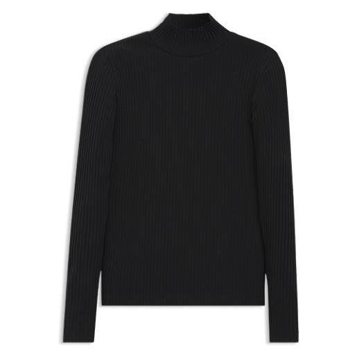 HUGO t-shirt slim fit in cotone elasticizzato con logo stampato, nero