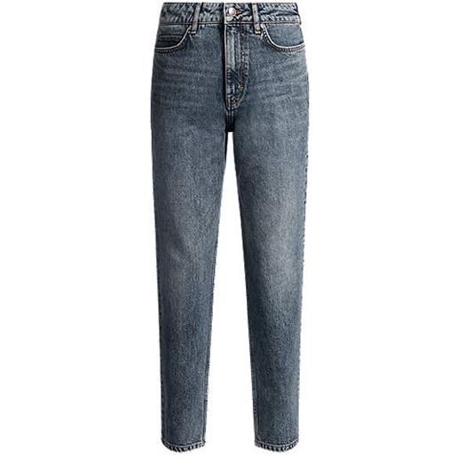 HUGO jeans mom con fit affusolato in denim elasticizzato blu scuro, blu