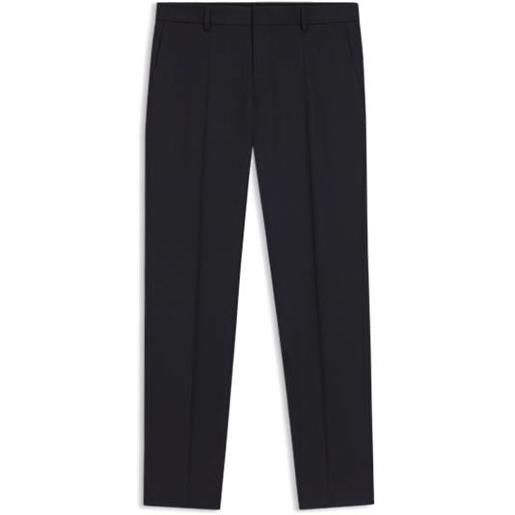 BOSS pantaloni slim fit in serge di lana vergine, blu scuro