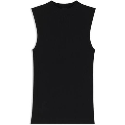 BOSS maglia a coste con collo a lupetto, nero