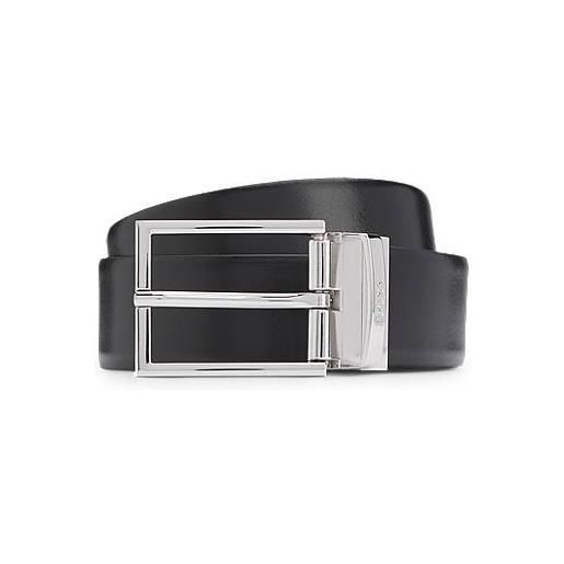 BOSS cintura reversibile in pelle italiana, nero