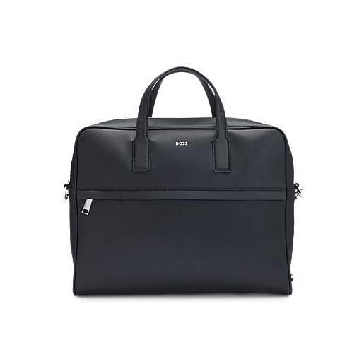 BOSS borsa portadocumenti lavorata con logo stampato, nero
