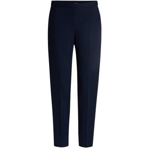 BOSS pantaloni regular fit con piega sulla parte anteriore, blu scuro
